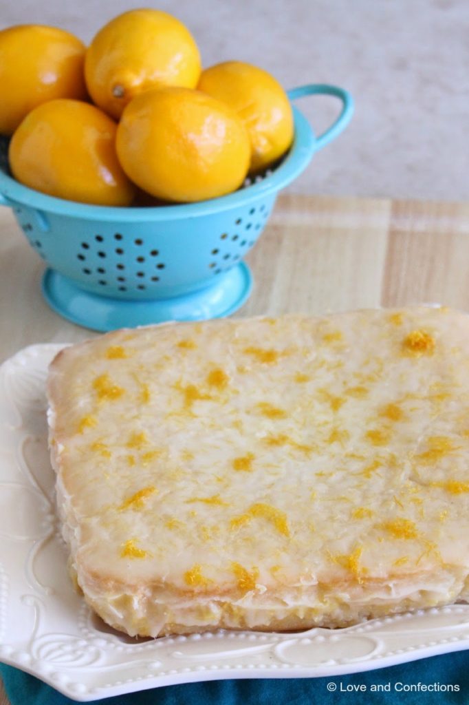 Meyer Lemon Cake with Meyer Lemon Glaze from Love and Confections