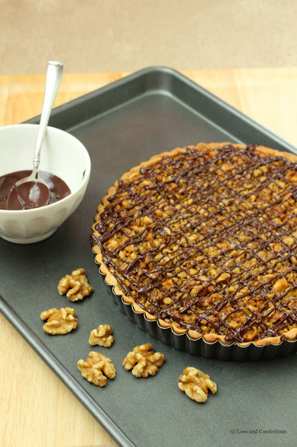 Whiskey Walnut Tart from LoveandConfections.com #BrunchWeek