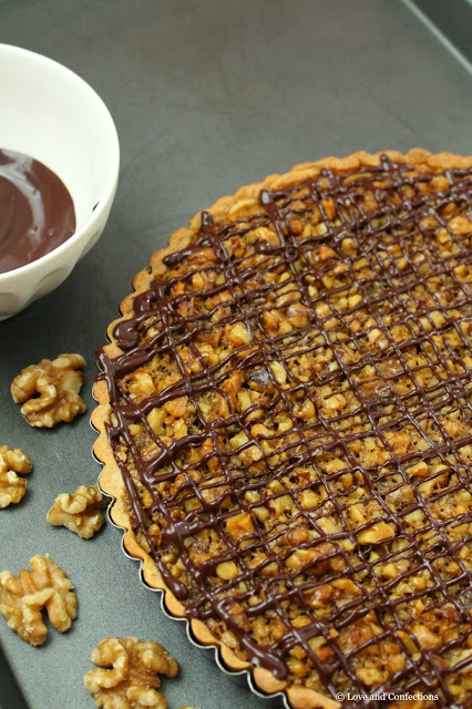 Whiskey Walnut Tart from LoveandConfections.com #BrunchWeek