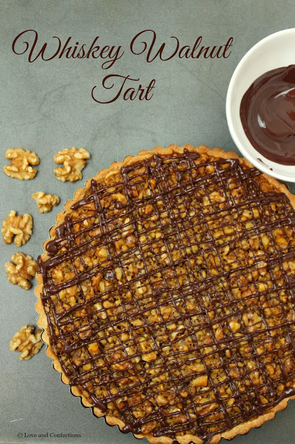 Whiskey Walnut Tart from LoveandConfections.com #BrunchWeek