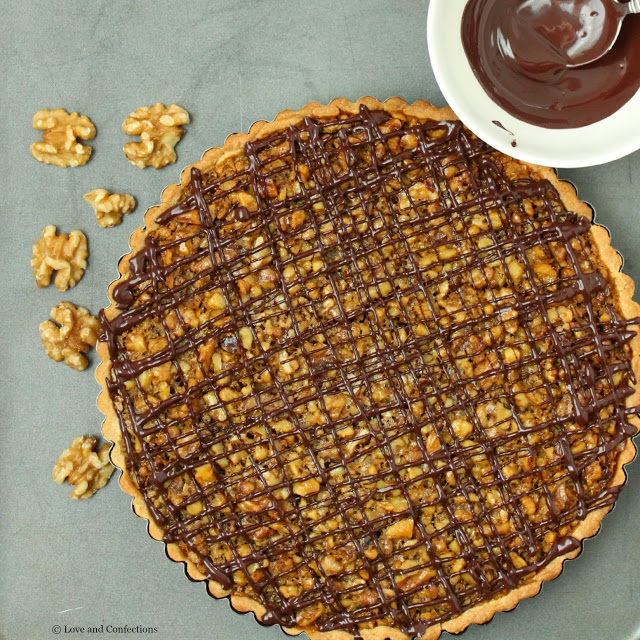 Whiskey Walnut Tart from LoveandConfections.com #BrunchWeek