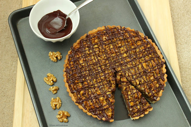 Whiskey Walnut Tart from LoveandConfections.com #BrunchWeek