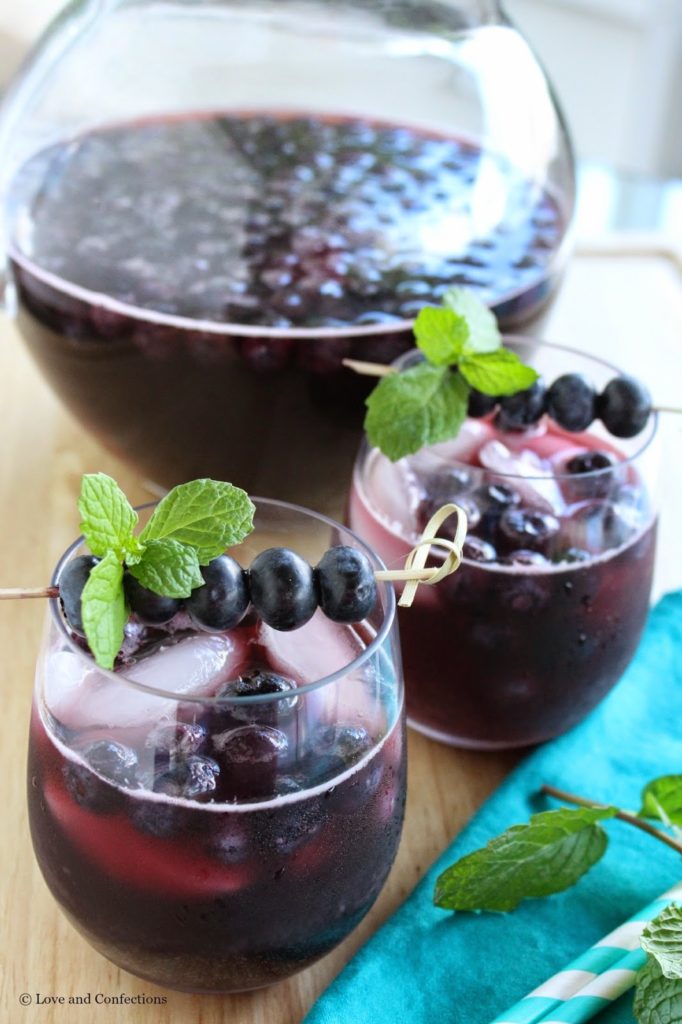 Blueberry Sangria from LoveandConfections.com #BrunchWeek