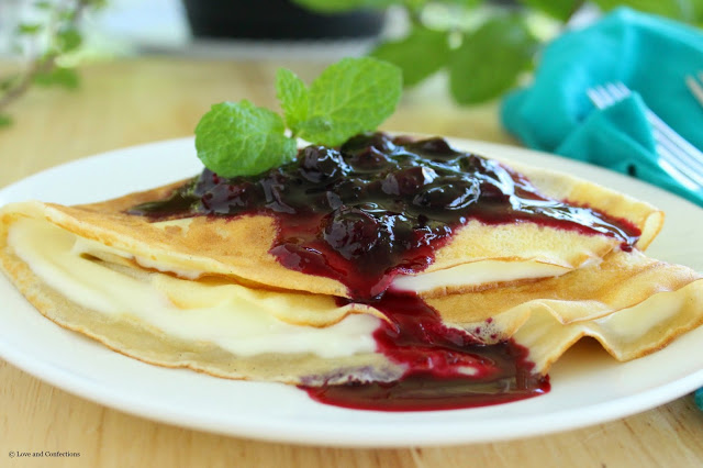 Lemon Blueberry Crepes for #BrunchWeek from LoveandConfections.com