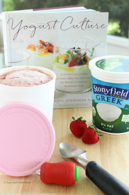 Ultimate Strawberry Frozen Yogurt from LoveandConfections.com