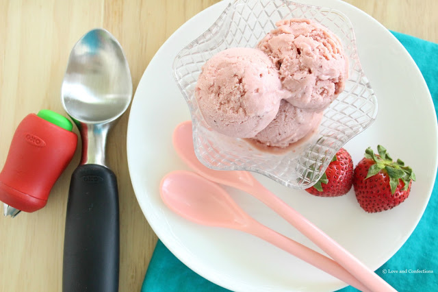 Ultimate Strawberry Frozen Yogurt from LoveandConfections.com