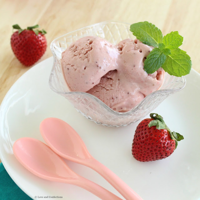 Ultimate Strawberry Frozen Yogurt from LoveandConfections.com