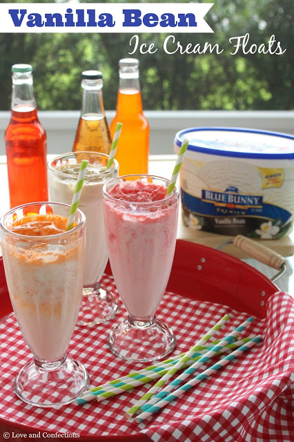 Vanilla Bean Ice Cream Floats from LoveandConfections.com #SunsOutSpoonsOut