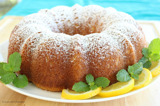 Lemon Ricotta Bundt Cake from LoveandConfections.com