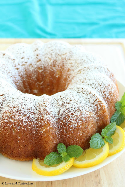 Lemon Ricotta Bundt Cake from LoveandConfections.com