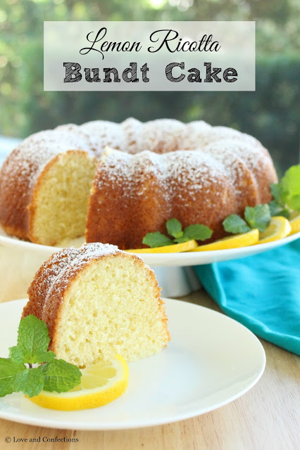 Lemon Ricotta Bundt Cake from LoveandConfections.com