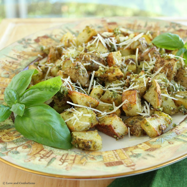 Parmesan Pesto Potatoes from LoveandConfections.com #FWCon