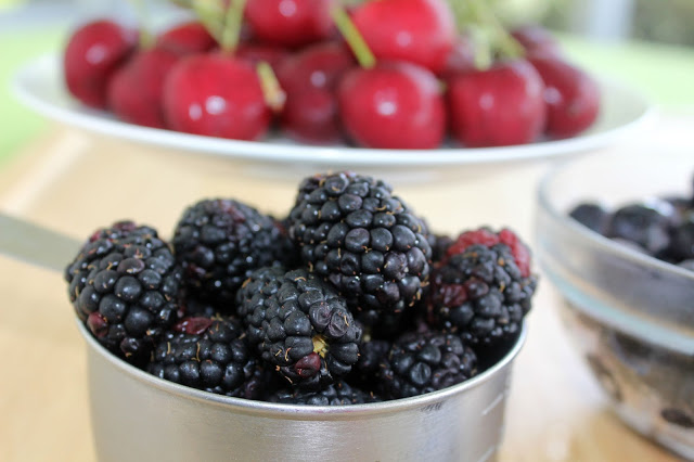 Gluten-Free Blackberry, Blueberry and Cherry Crisp from LoveandConfections.com