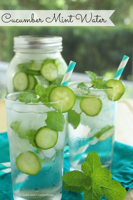 Cucumber Mint Water from LoveandConfections.com
