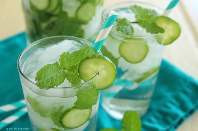 Cucumber Mint Water from LoveandConfections.com