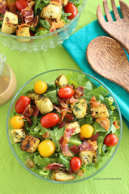 Charred Romaine Salad with Creamy Balsamic Dressing from LoveandConfections.com #StonyfieldBlogger