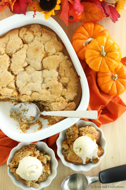 Pumpkin Cobbler from LoveandConfections.com #PumpkinWeek