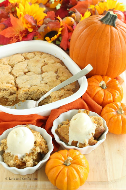 Pumpkin Cobbler from LoveandConfections.com #PumpkinWeek