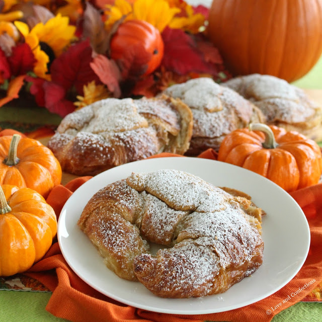 Pumpkin Almond Croissants from LoveandConfections.com #PumpkinWeek