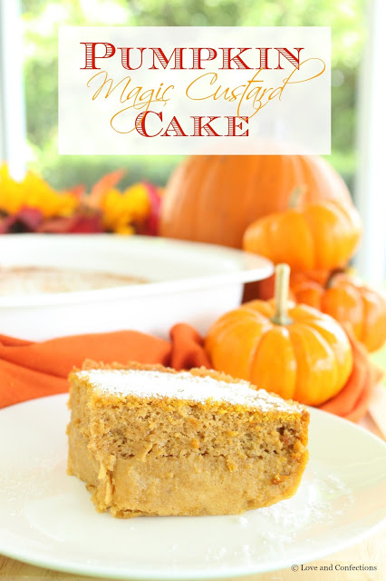 Pumpkin Magic Custard Cake from LoveandConfections.com #PumpkinWeek