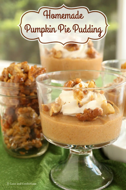 Homemade Pumpkin Pie Pudding from Love and Confections.com