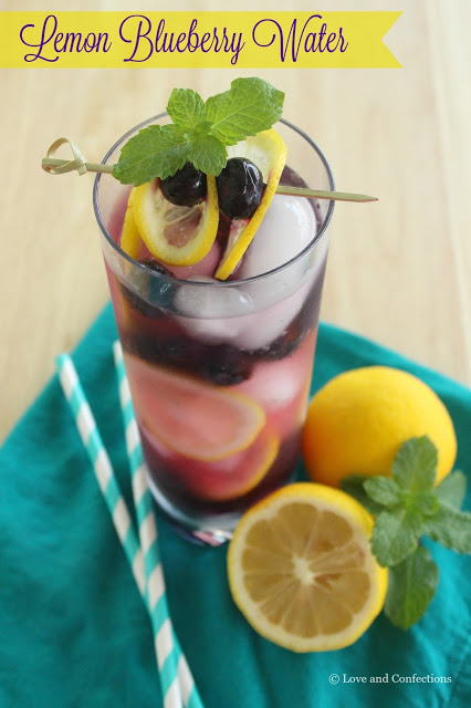 Lemon Blueberry Water from LoveandConfections.com