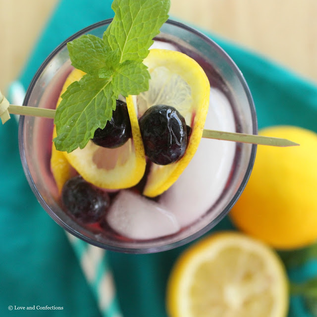 Lemon Blueberry Water from LoveandConfections.com