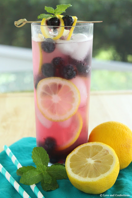 Lemon Blueberry Water from LoveandConfections.com