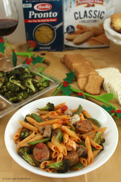 One-Pot Pasta Party from Loveandconfections.com #HolidayPairings