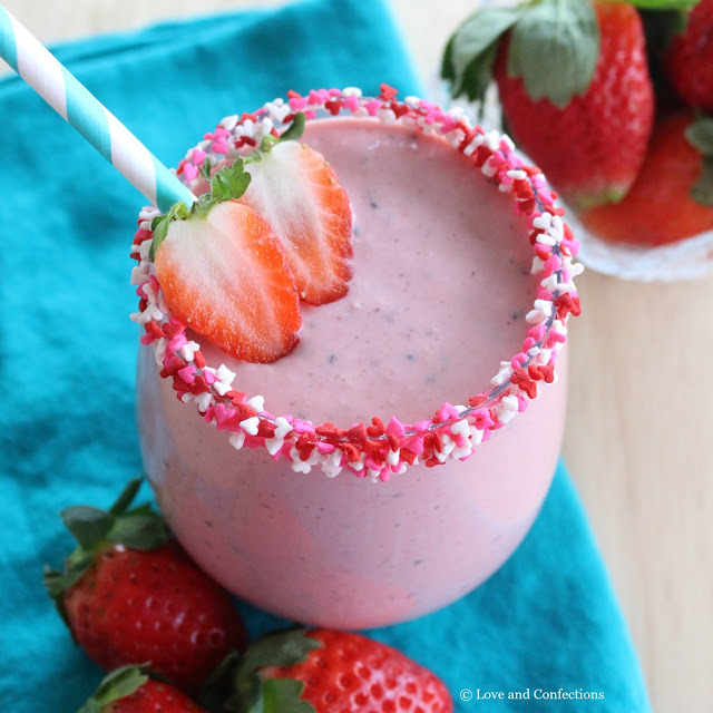 Overnight Peanut Butter and Jelly Smoothie from LoveandConfections.com