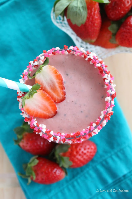 Overnight Peanut Butter and Jelly Smoothie from LoveandConfections.com