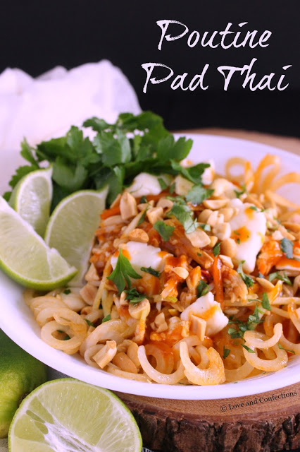 Poutine Pad Thai from LoveandConfections.com