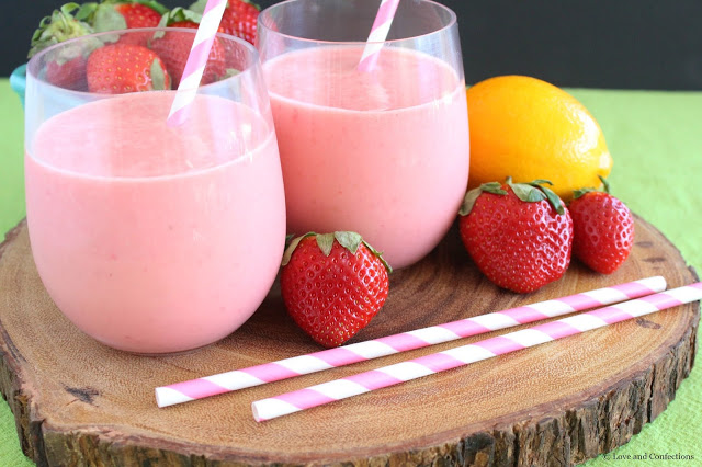 Frozen Strawberry Lemonade from LoveandConfections.com #SundaySupper #FLStrawberry