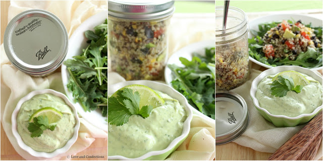 Tex-Mex Quinoa Jars from Loveandconfections.com #StonyfieldBlogger 