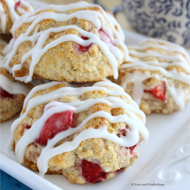 Strawberry Scones from LoveandConfections.com