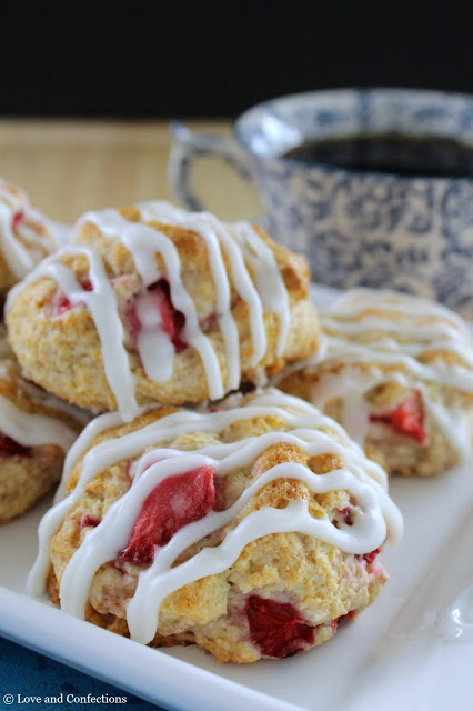 Strawberry Scones from LoveandConfections.com