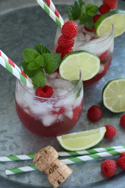 Sparkling Raspberry Mojito by LoveandConfections.com