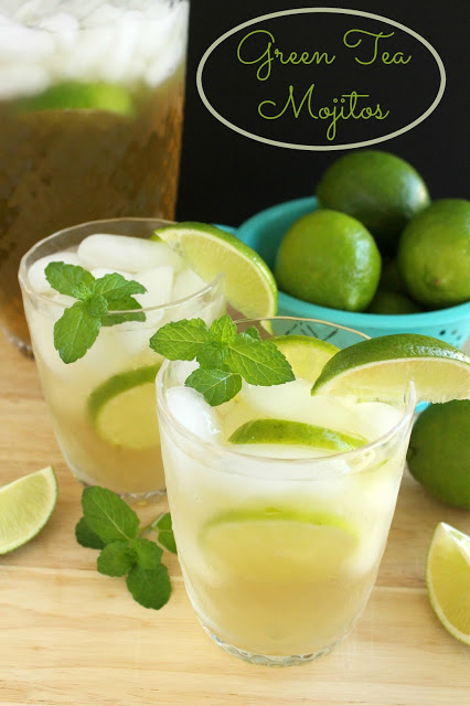 Green Tea Mojitos by LoveandConfections.com #BrunchWeek