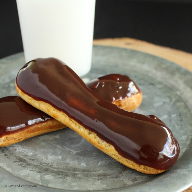 Chocolate Eclairs from LoveandConfections.com #SundaySupper #JuneDairyMonth #FloridaMilk