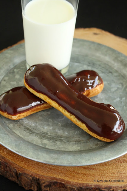 Chocolate Eclairs from LoveandConfections.com #SundaySupper #JuneDairyMonth #FloridaMilk