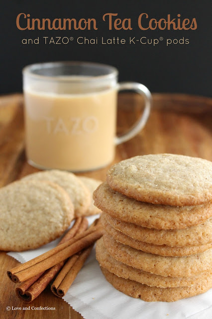 TAZO® Chai Latte and Cinnamon Tea Cookies from LoveandConfections.com #SweetMeetsSpicy #ChaiLatte