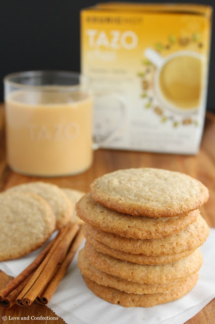 TAZO® Chai Latte and Cinnamon Tea Cookies from LoveandConfections.com #SweetMeetsSpicy #ChaiLatte