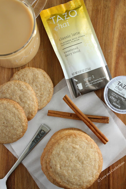 TAZO® Chai Latte and Cinnamon Tea Cookies from LoveandConfections.com #SweetMeetsSpicy #ChaiLatte