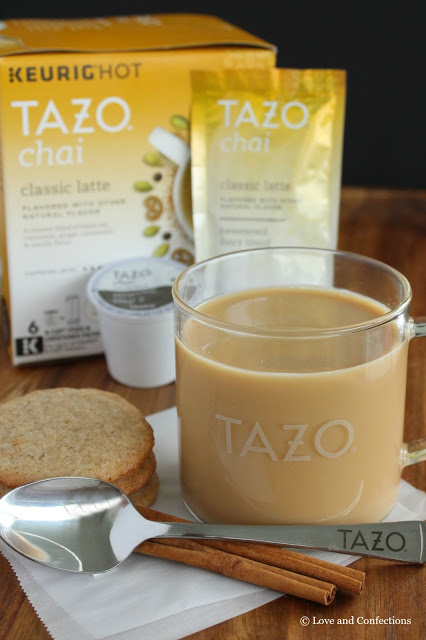 TAZO® Chai Latte and Cinnamon Tea Cookies from LoveandConfections.com #SweetMeetsSpicy #ChaiLatte