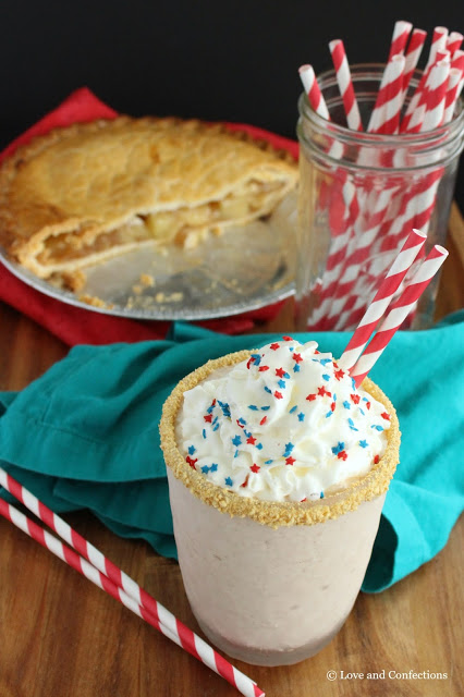 Apple Pie Milkshakes by LoveandConfections.com