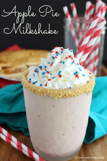 Apple Pie Milkshakes by LoveandConfections.com