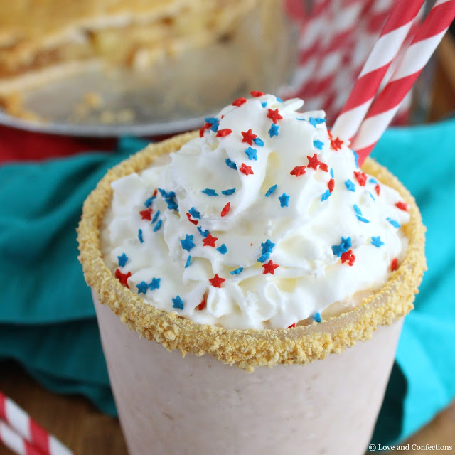 Apple Pie Milkshakes by LoveandConfections.com