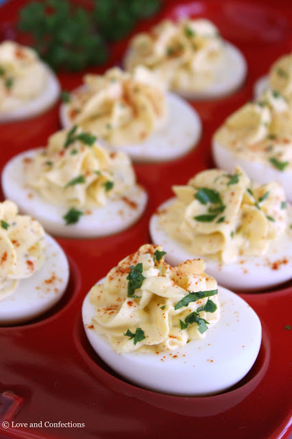 Hummus Deviled Eggs by LoveandConfections.com