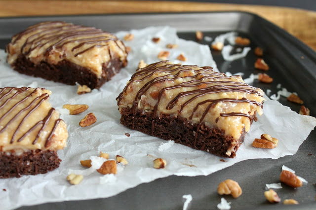 German Chocolate Cookie Bars by LoveandConfections.com