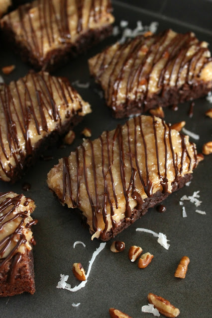 German Chocolate Cookie Bars by LoveandConfections.com